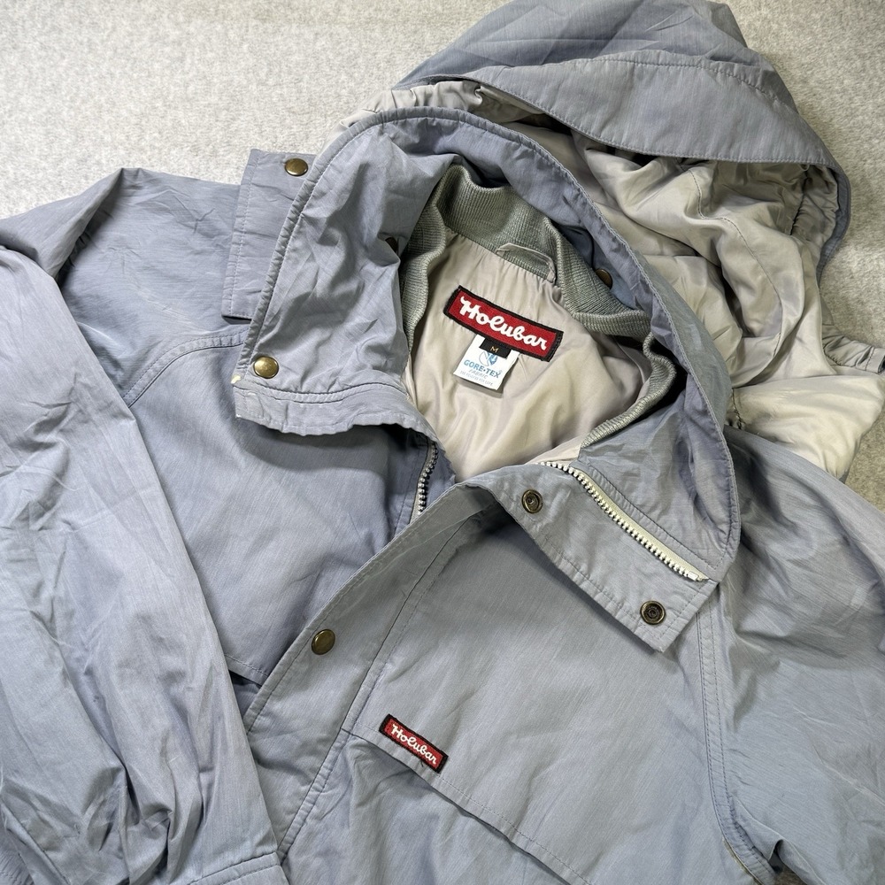 Holubar Vintage M‎ Gore-Tex Jacket Gray Men's Outdoor Shell Hooded Coat